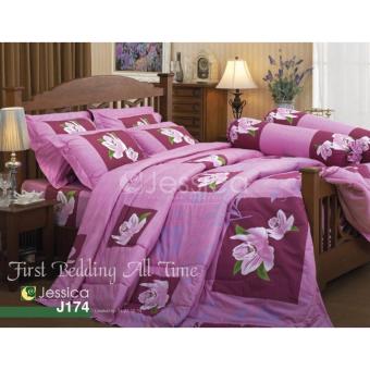 JESSICA ชุดผ้าปู ขนาด 5ฟุต 5ชิ้น ลายพิมพ์ รหัส J-174 โทนสีม่วง JESSICA ชุดผ้าปู ขนาด 5ฟุต 5ชิ้น ลายพิมพ์ รหัส J-174 โทนสีม่วง